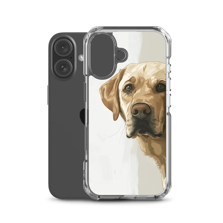 Peekaboo Labrador Clear iPhone Case product image (50)