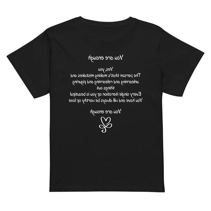 Printed Short T-Shirt - You Are Enough product image (2)
