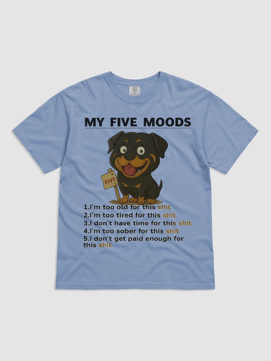 FIVE Moods Rottweiler Cartoon T-Shirt product image (5)