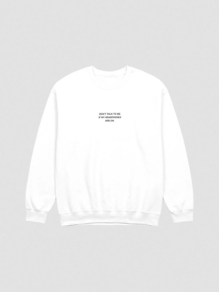 HEADPHONES ON embroidered crewneck (black) product image (2)