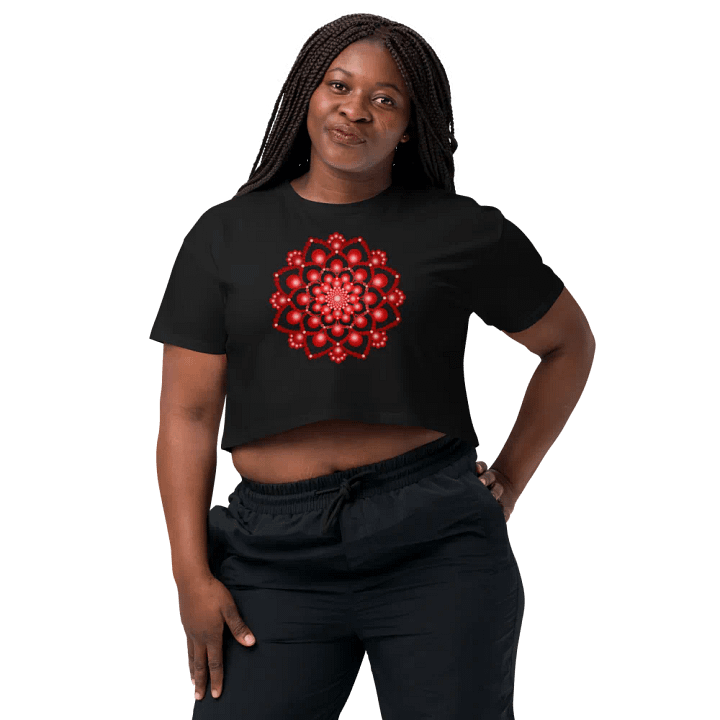 Red Dot Mandala Crop Top product image (1)