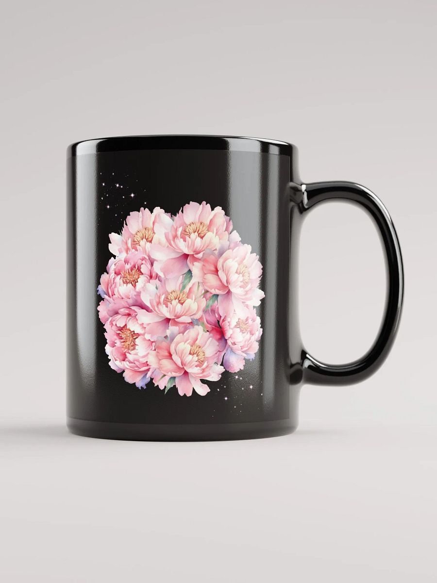 Peony Paradise Black Mug product image (2)