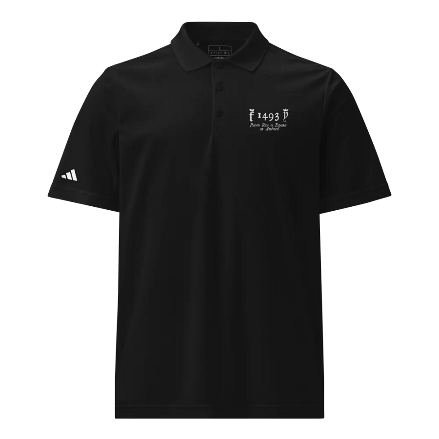 Polo Adidas con letras bordadas - 1493 Puerto Rico es España en América product image (2)