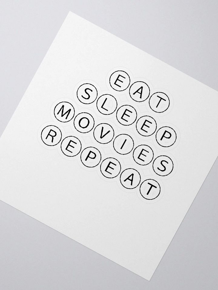 Eat Sleep Movies Repeat Sticker - Black product image (2)