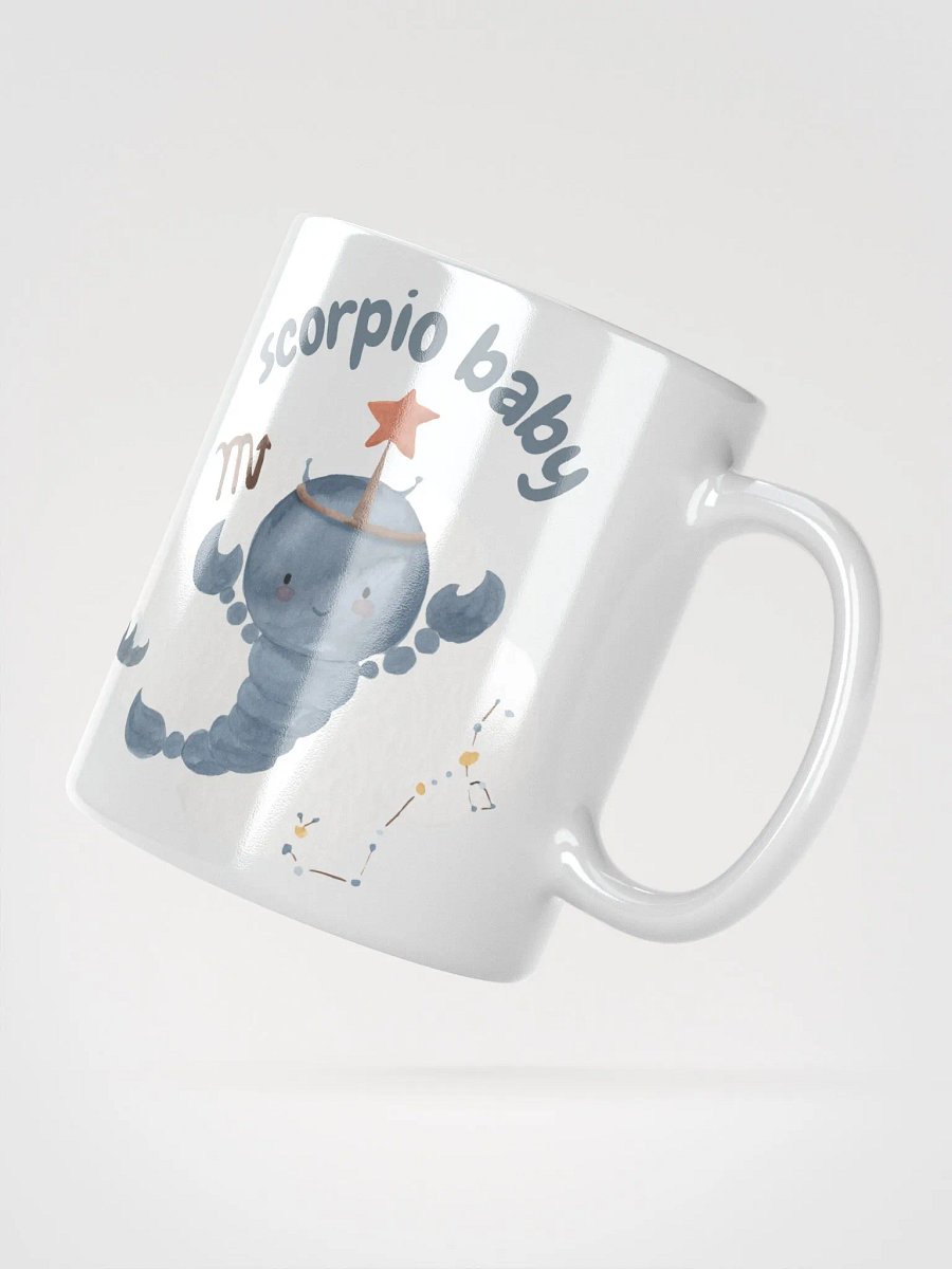 Scorpio Baby October 24 – November 21 WHITE GLOSSY MUG Baby Gift, New Mom Gift, Fun Astrology Gift product image (3)