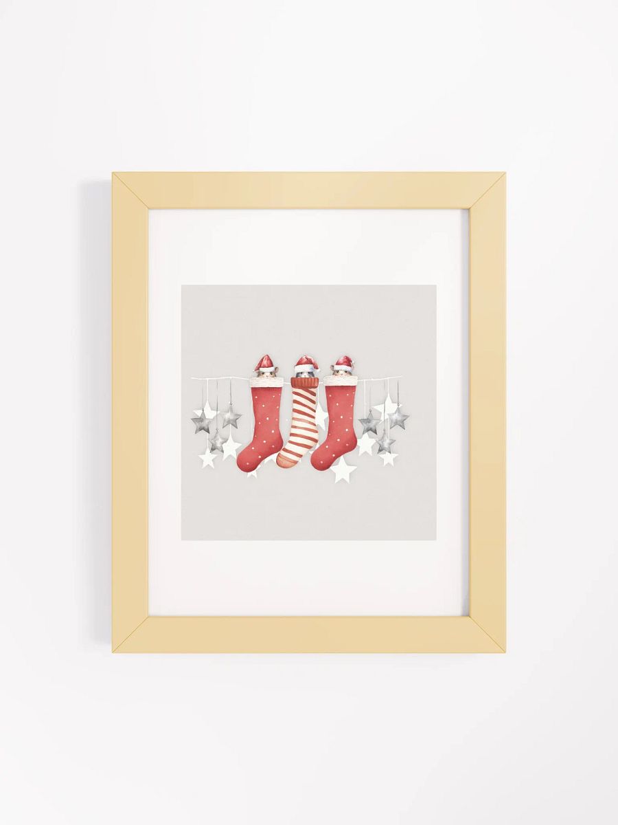 Whimsical Christmas Stockings Framed Matte Poster product image (137)
