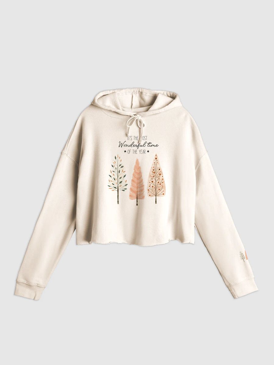 Festive Trees Cropped Hoodie product image (1)