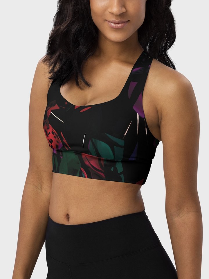 Hight Impact Sport Bra "Blosoom At Midnight" product image (1)