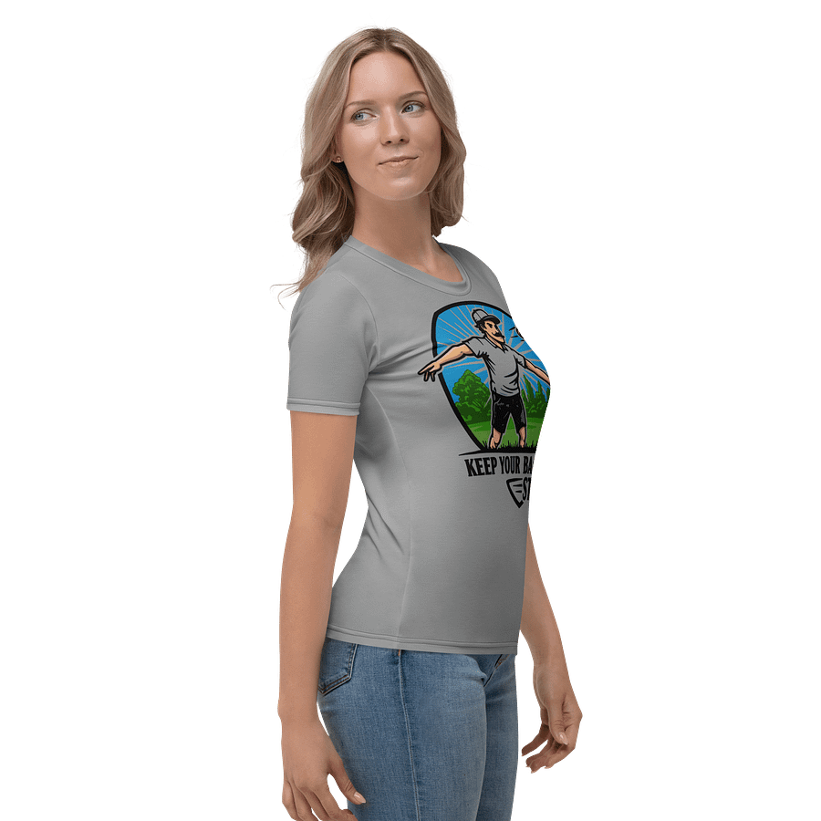 Fancy Lads Women's Grey T-shirt "Keep Your Backhand Strong" product image (5)