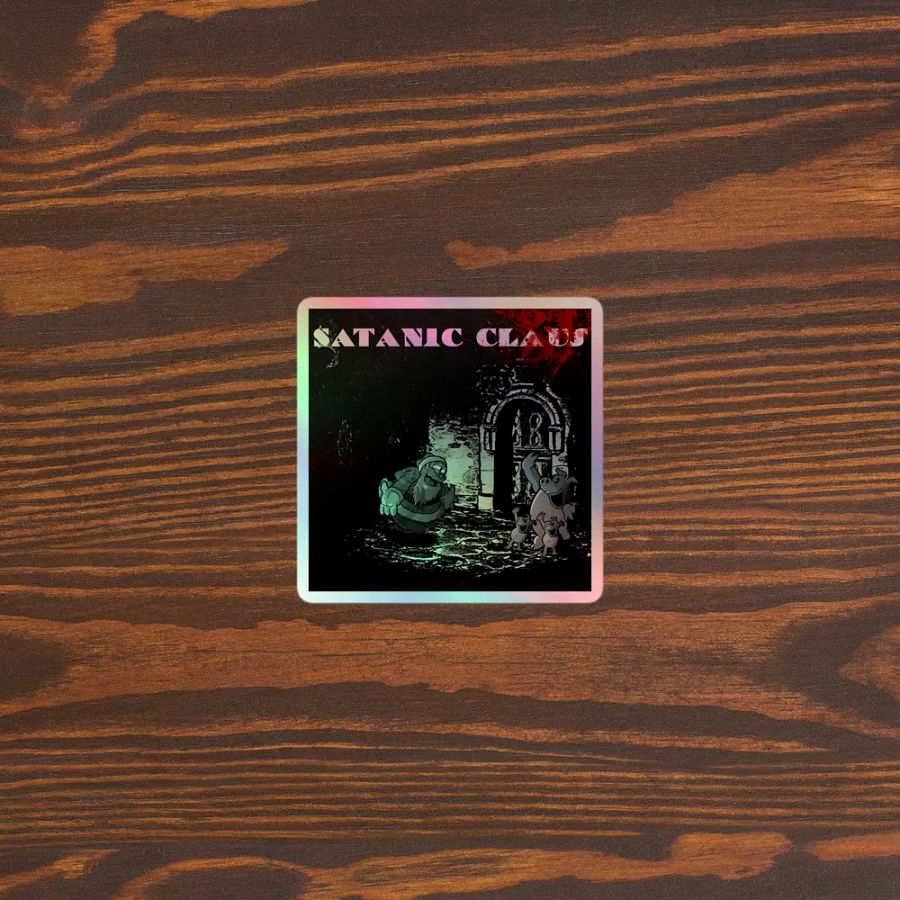 Satanic Claus Holographic Sticker Sheet product image (5)