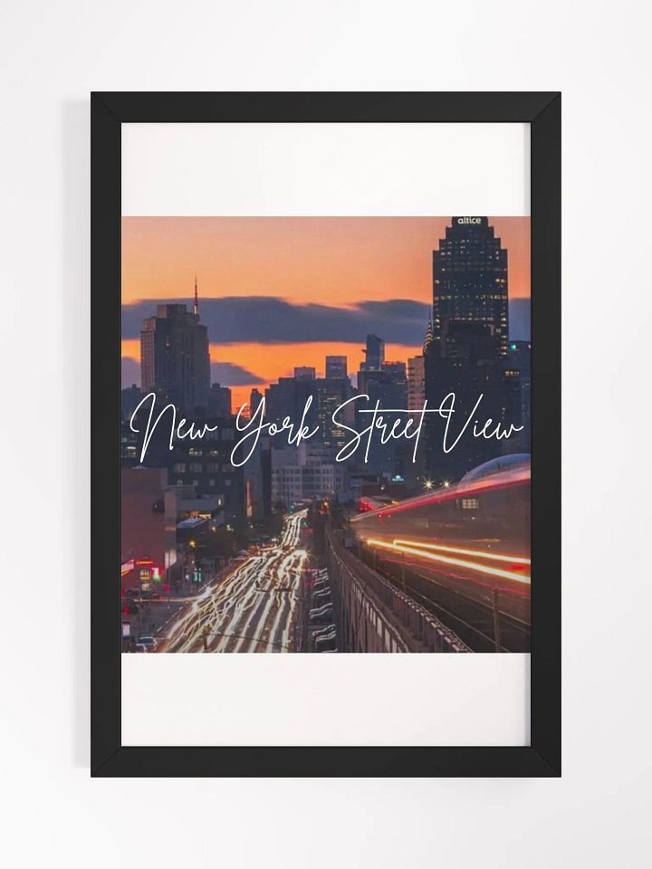 Wall Art New York Street View Framed High-Quality Matte Poster (in) product image (1)