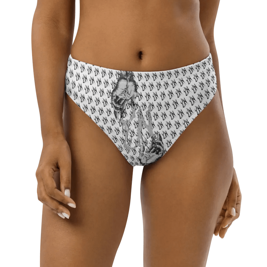 YN Checker Print High Waisted Bikini Bottom product image (6)
