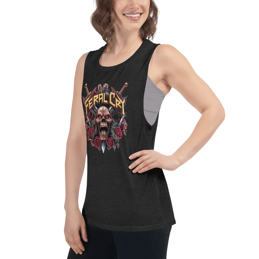 Feral Cry Demonic Skull Women's Muscle Tank product image (6)
