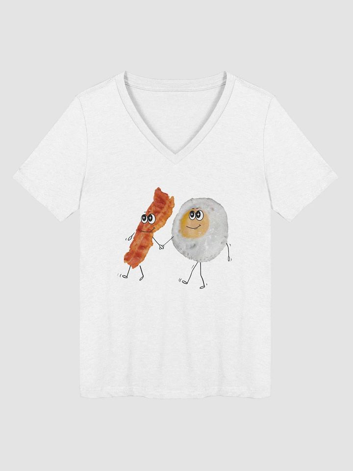 Breakfast Besties Bacon & Eggs V-Neck T-Shirt product image (1)