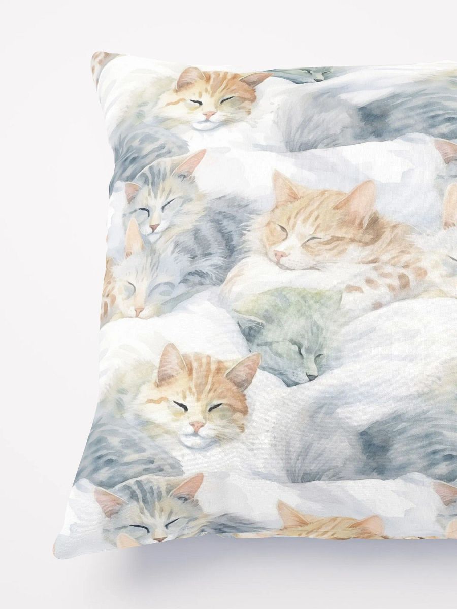 Pillow with cat print product image (3)