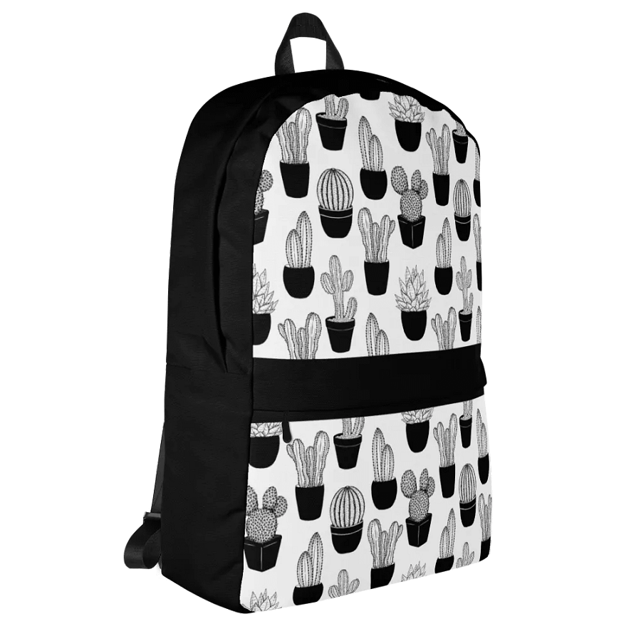 Line Art Cacti Pattern All-Over Print Backpack product image (8)