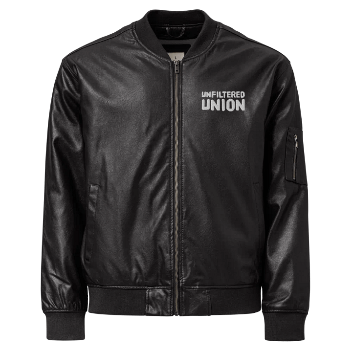 Unfiltered Union Classic Faux Leather Bomber Jacket product image (1)