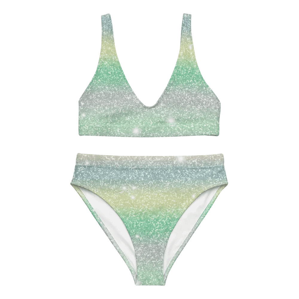 Glitter Unicorn Texture Design High Waisted Bikini (11) product image (1)