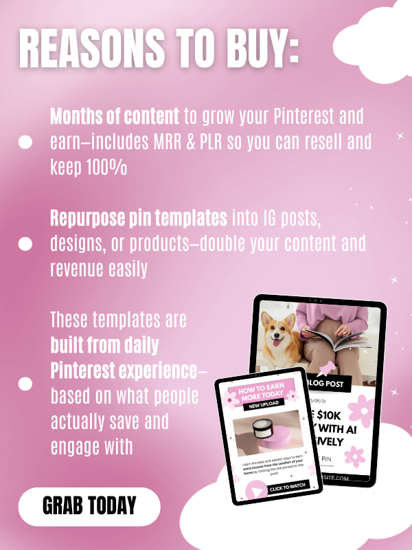 MRR/PLR Pinterest Templates for Digitals product image (7)