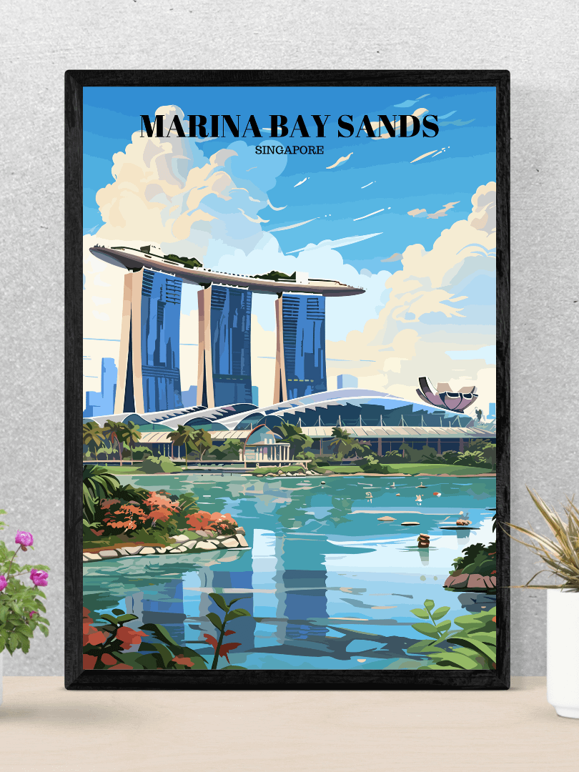 Marina Bay Sands Travel Print Wall Ar product image (1)