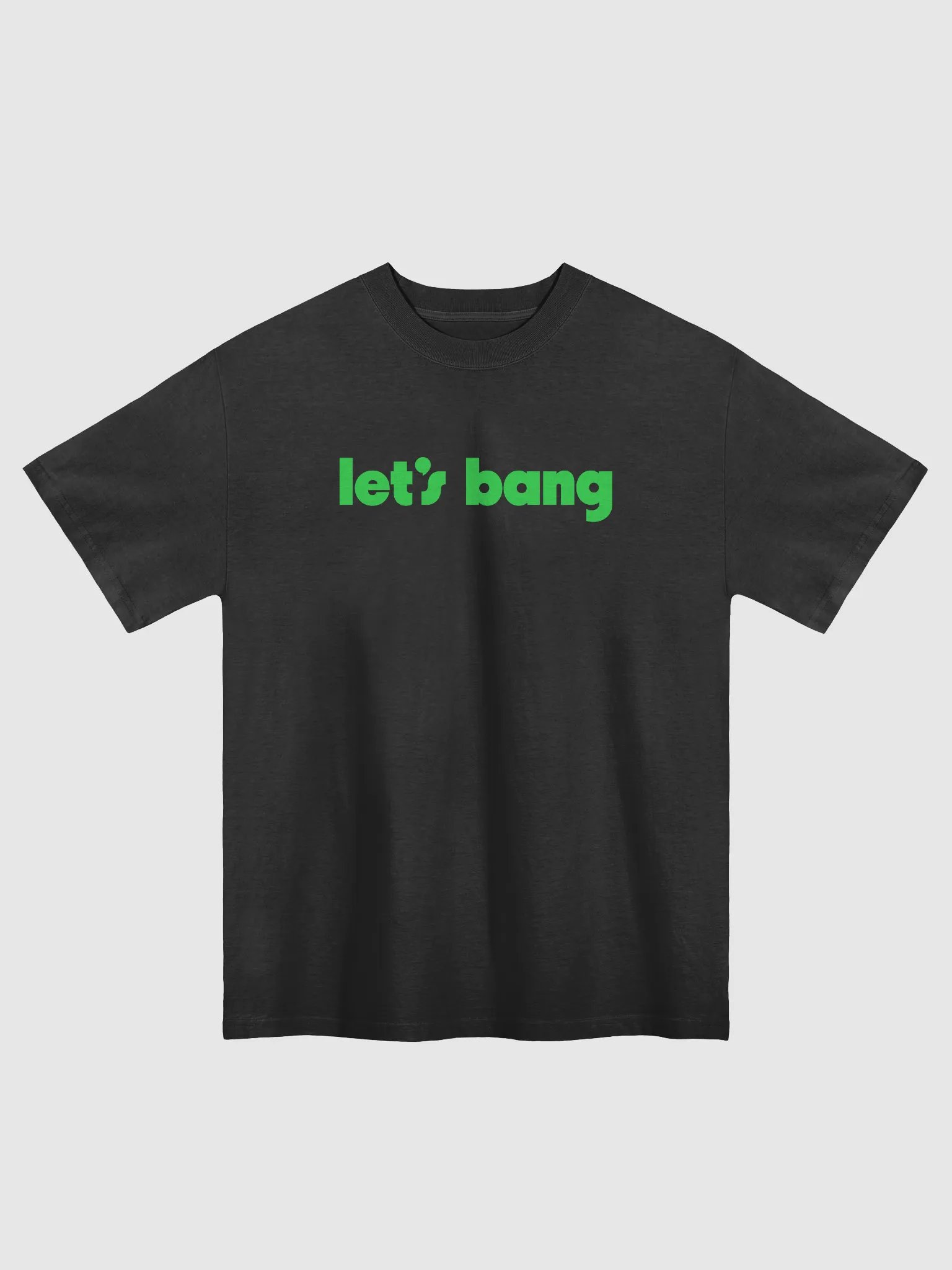 let's bang. black/green, oversized tee product image (1)