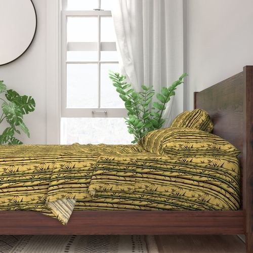 Seamless Pattern - Bamboo in Green and Brown on Yellow product image (3)