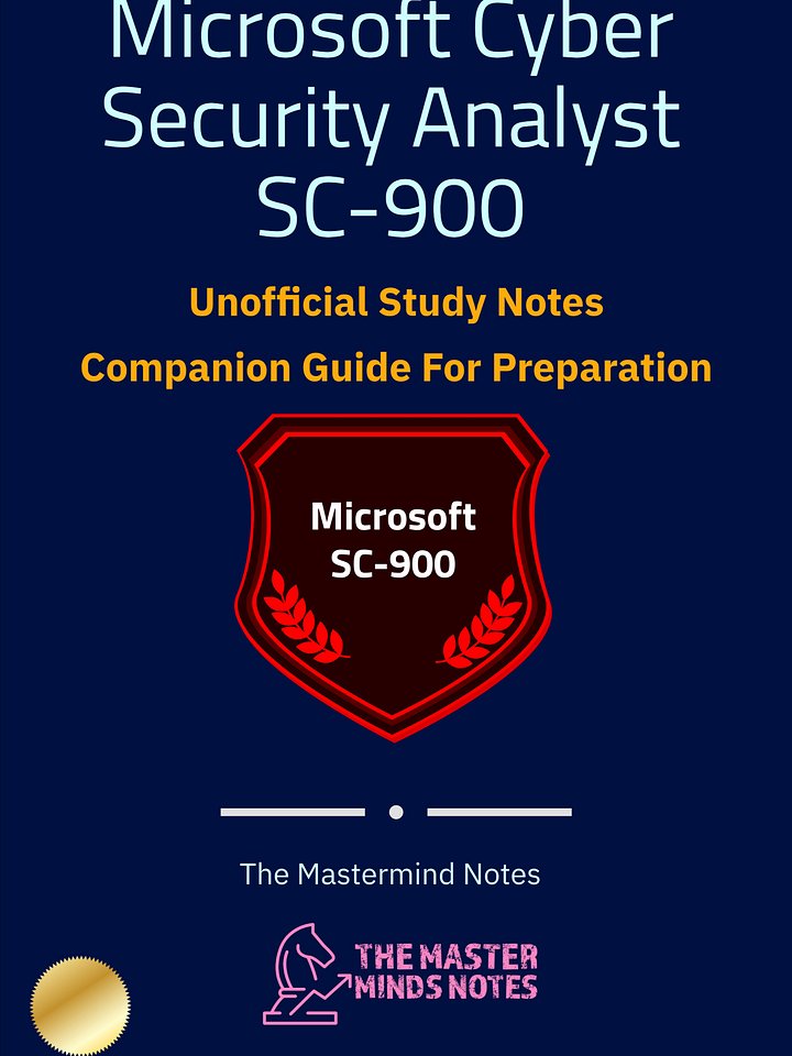Microsoft Cyber Security Analyst SC-900 Study Guide & Notes (Unofficial) product image (1)