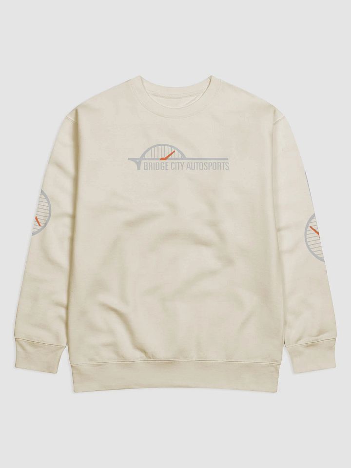 BCA Silver/Orange BCA logo Front, Back, Sleeves Various Colors Cotton Heritage Premium Sweatshirt product image (1)