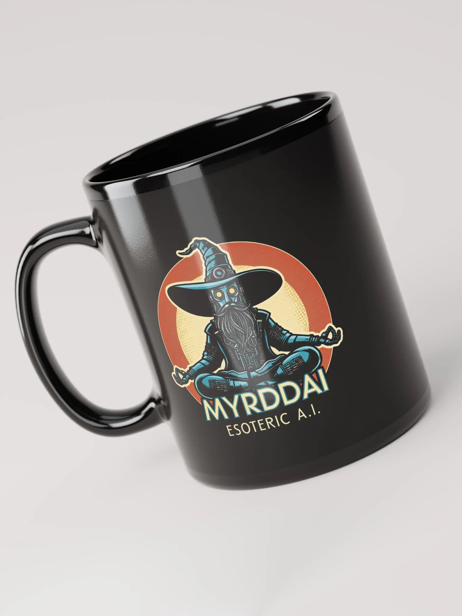 MYRDDAI: Esoteric A.I. Black Glossy Mug product image (6)