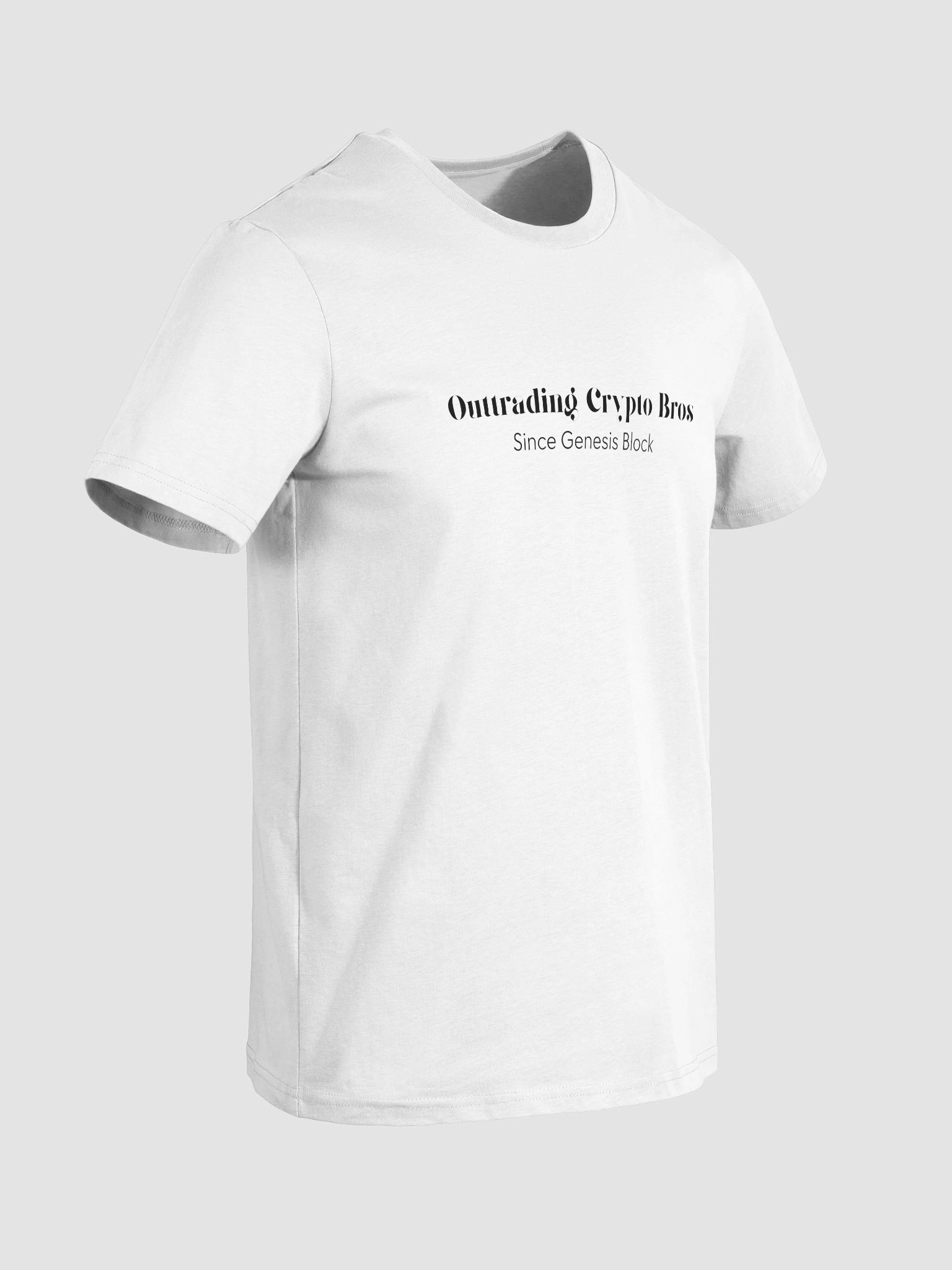 Outtrading Crypto Bros Since Genesis Block | Black Font Tee product image (3)
