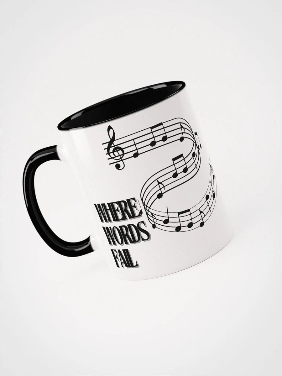 Musical Notes Mug: Where Words Fail, Music Speaks product image (3)