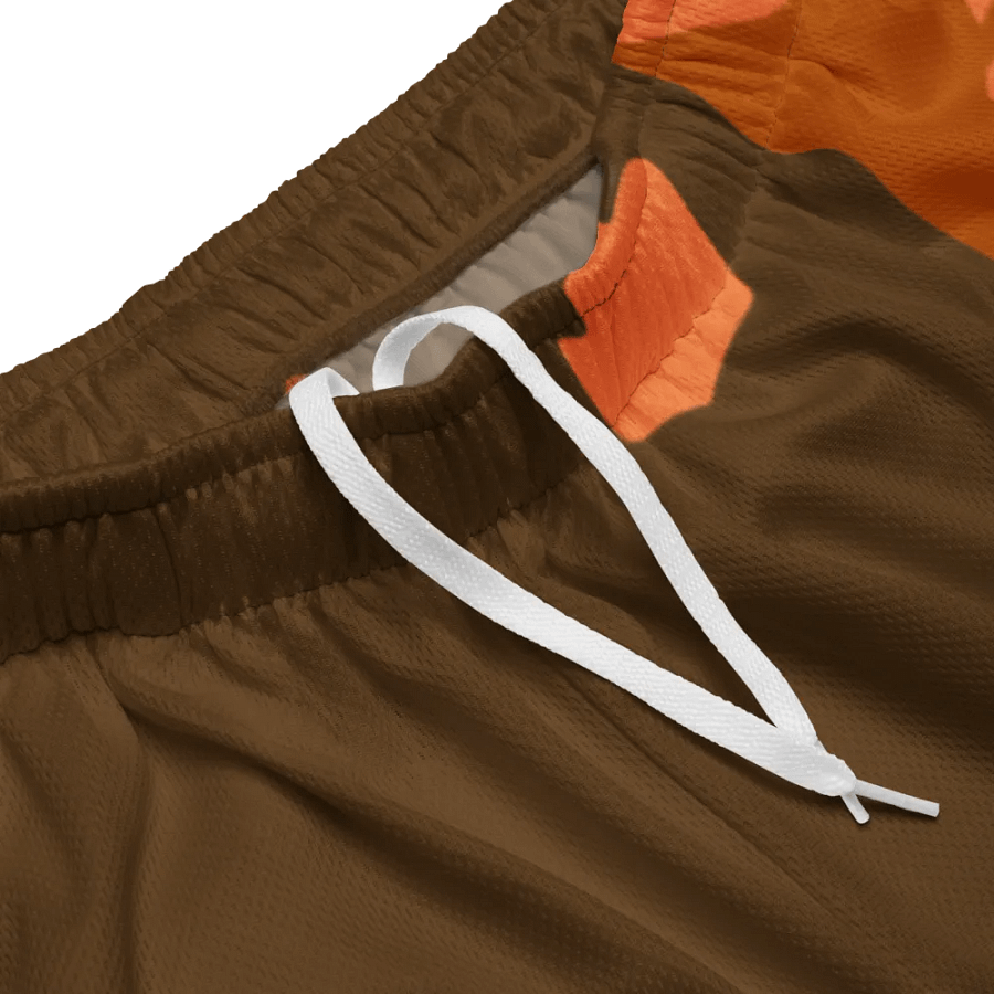 Orange Leopard Unisex Mesh Shorts product image (3)