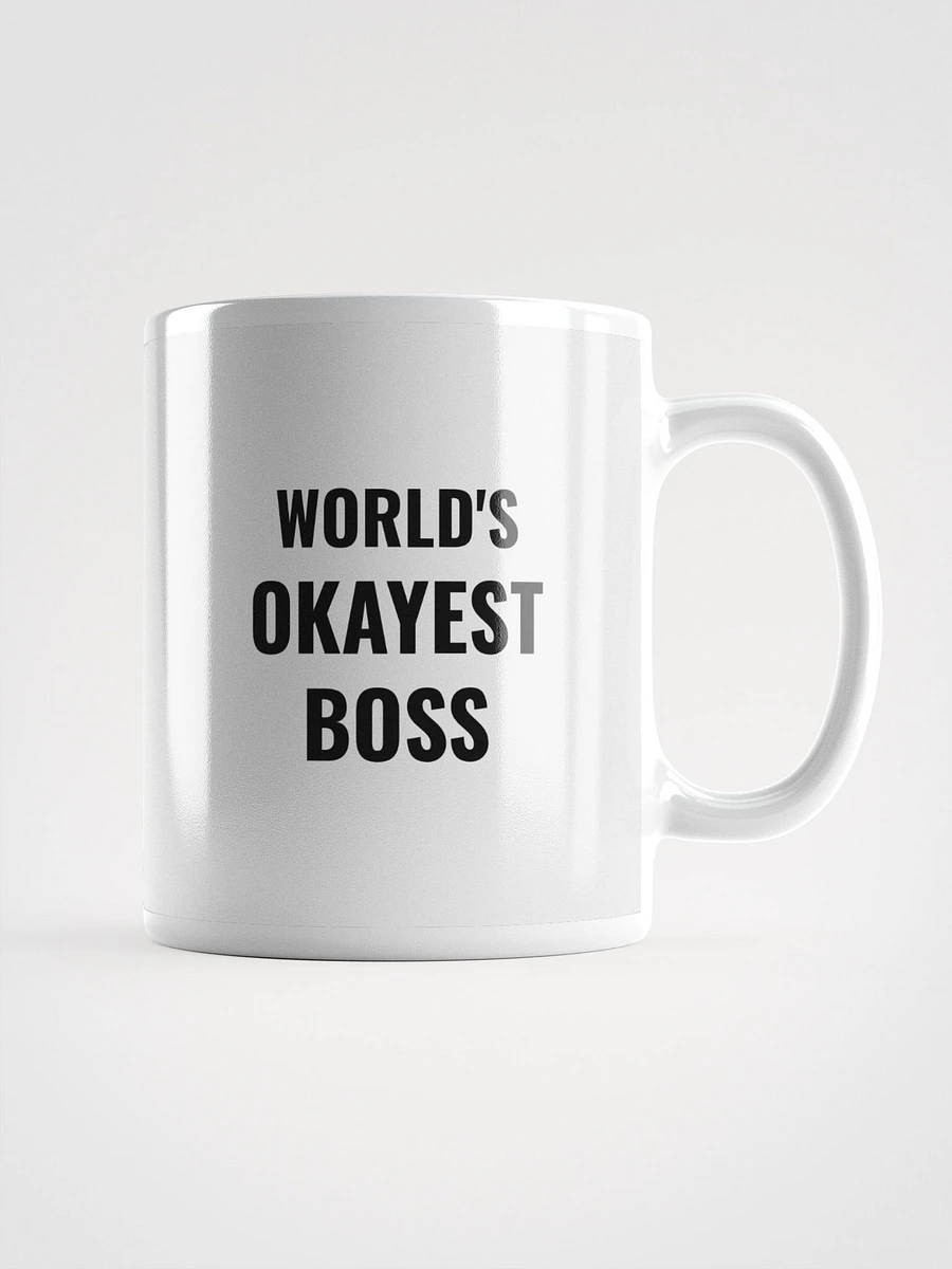 Not the #1 World's Okayest Boss Ceramic Mug - Humorous 11 oz or 15 oz Office Coffee Cup product image (2)