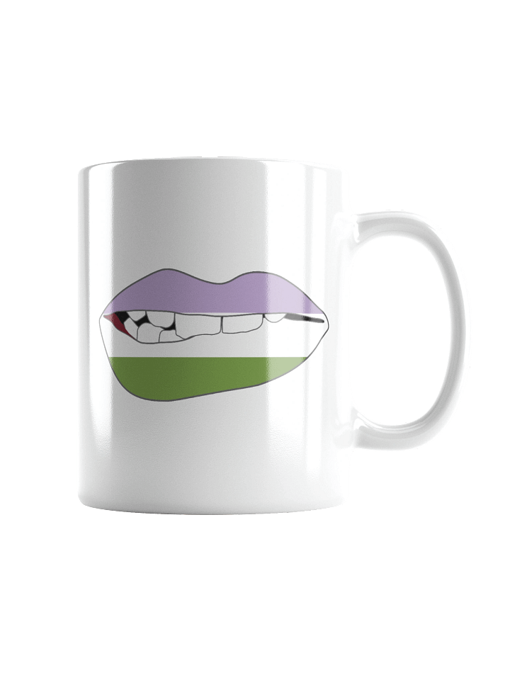 Genderqueer Pride Flag Biting Lips Mug product image (1)