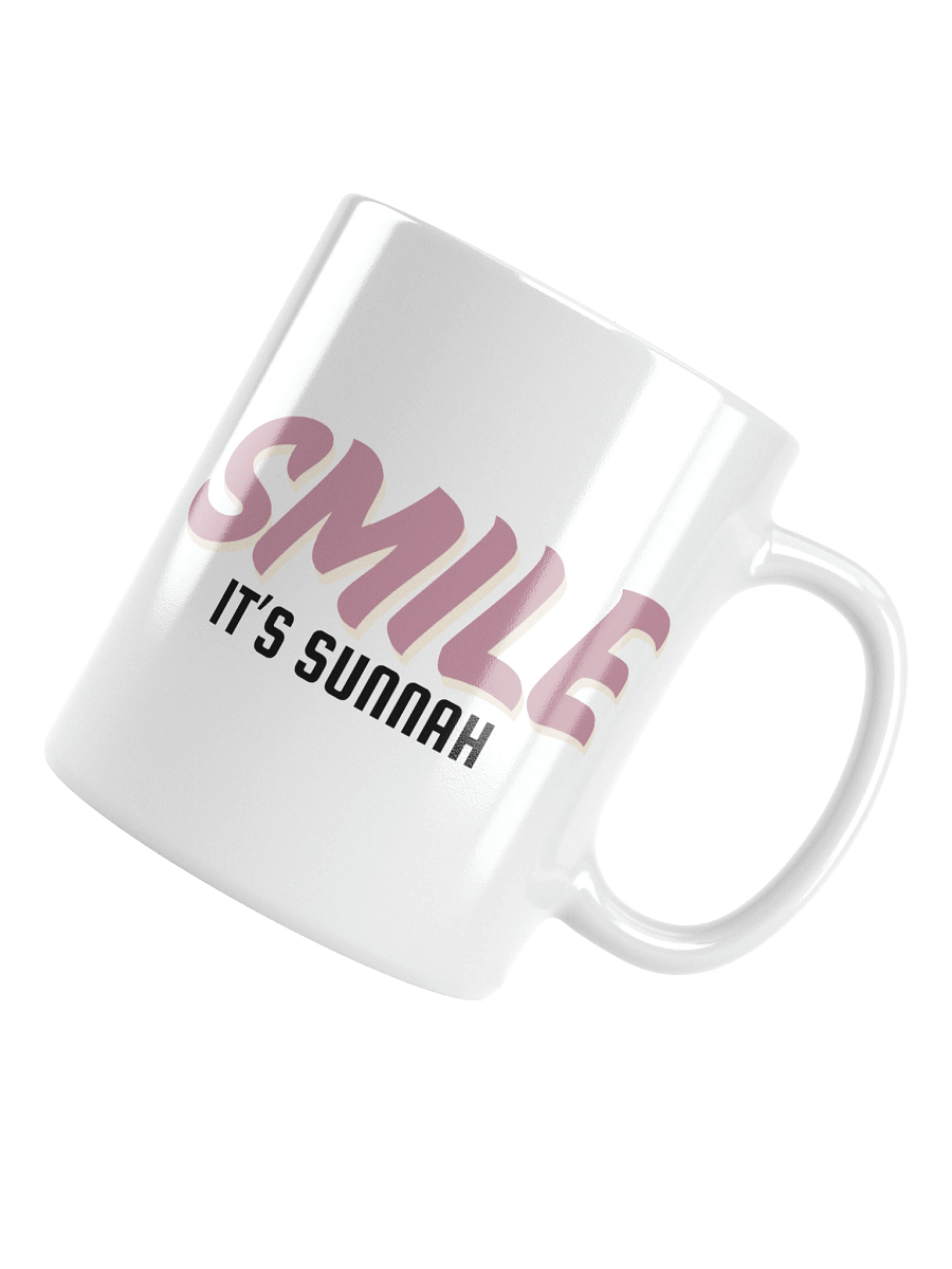 White "Smile It's Sunnah" Mug in Dusty Rose product image (4)