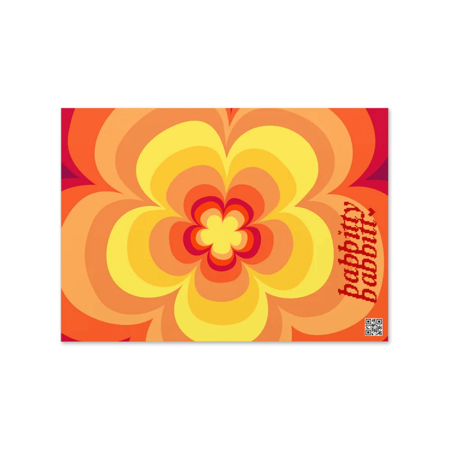 Groovy Mum terracotta retro portrait greetings card product image (4)