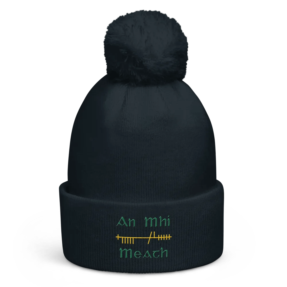 Meath/An Mhí Orthodox style Ogham embroidered Pom-Pom Beanie product image (1)