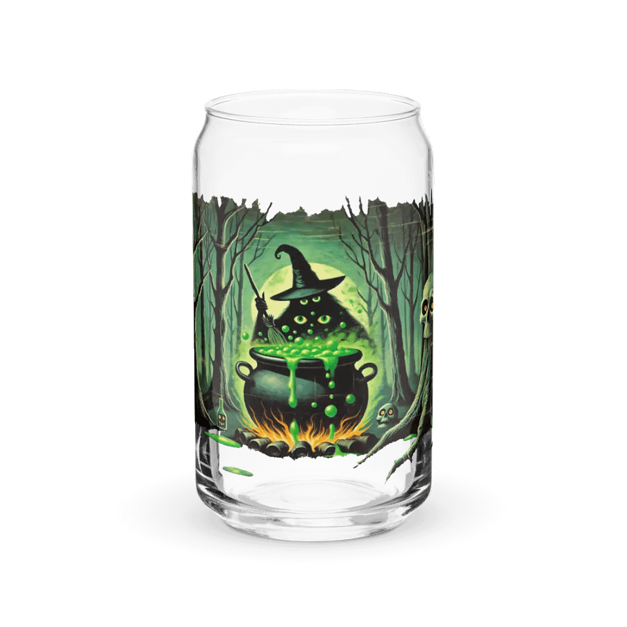 Cauldron Monster Halloween Brew Glass (Distressed Look) product image (1)