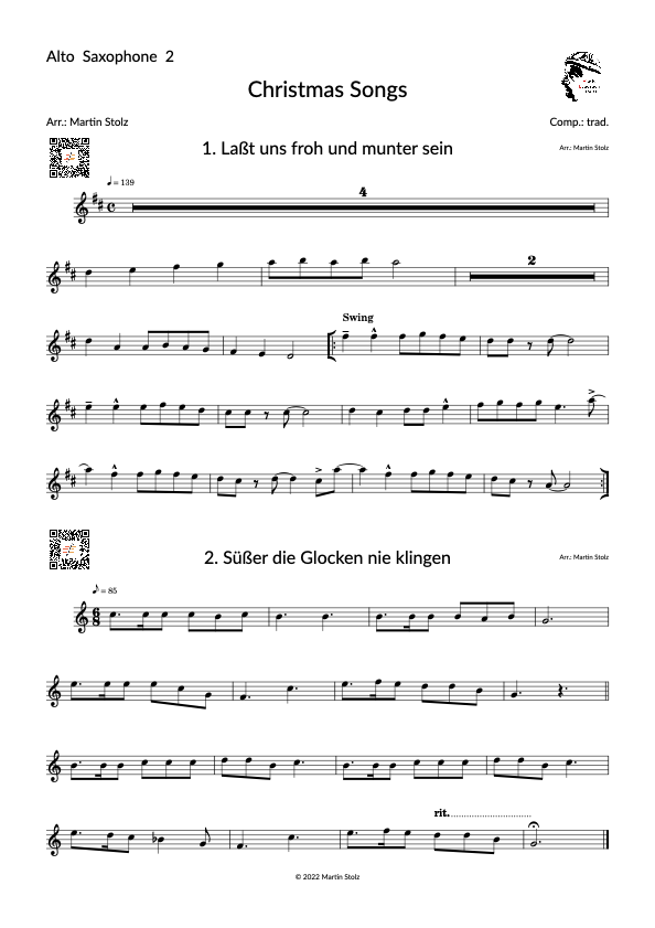11 Christmas Carols - Saxophone Quartet product image (4)