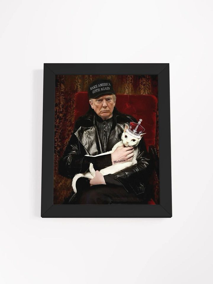 Political Humor Goth Trump - Royal Cat Print Framed product image (2)