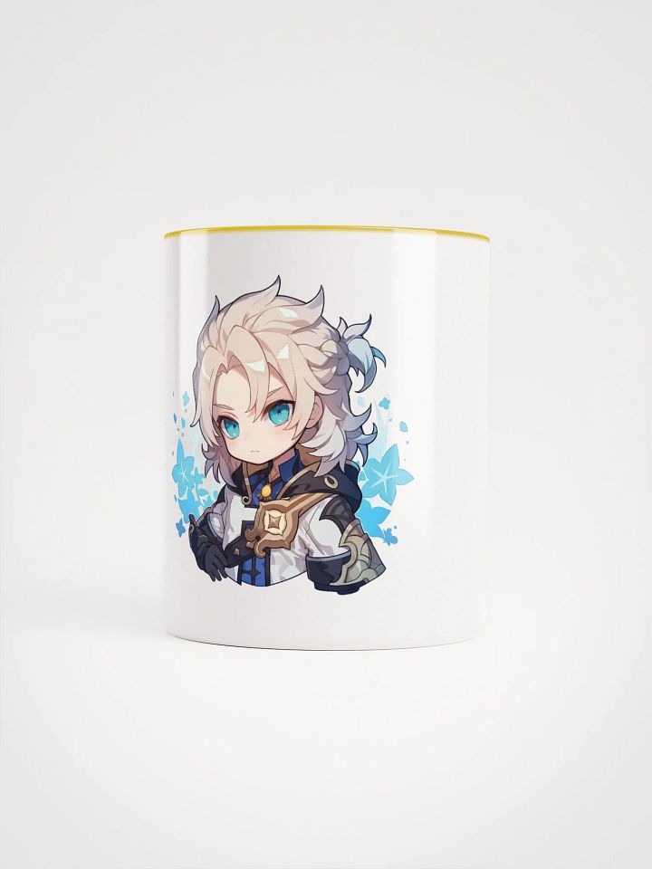 Albedo Genshin Impact Ceramic Mug – Yellow Handle & Interior product image (1)