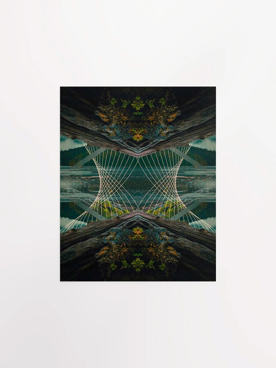 Geometric Art Print - Rainy Lake (Original) product image (1)