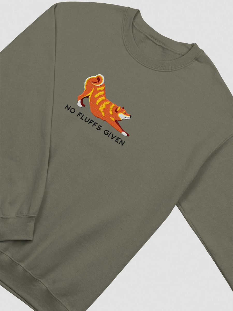 No Fluffs Given Sweatshirt (Embroidered) of a Shiba Inu product image (5)
