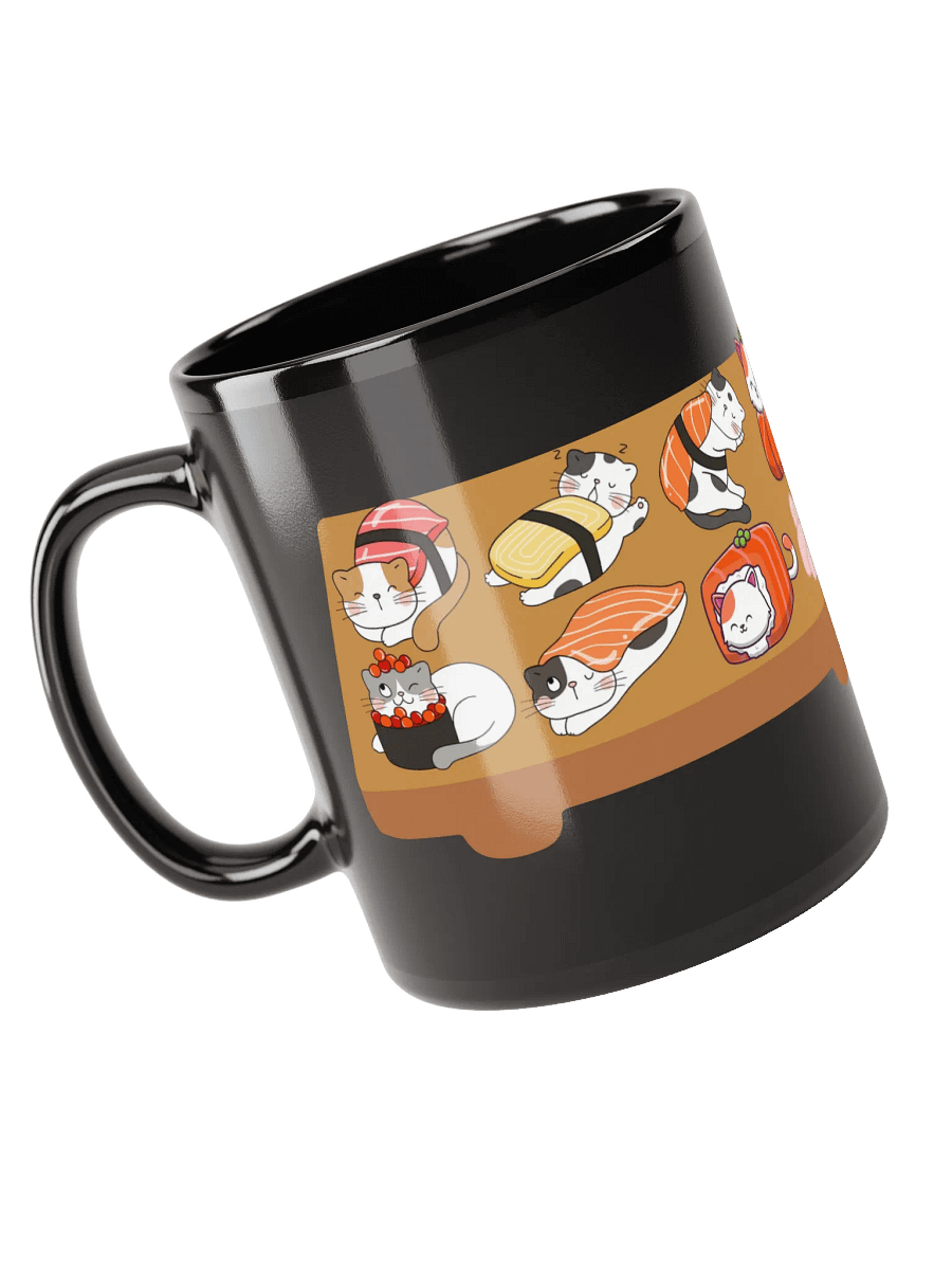 Sushi Cats Black Glossy Mug product image (5)