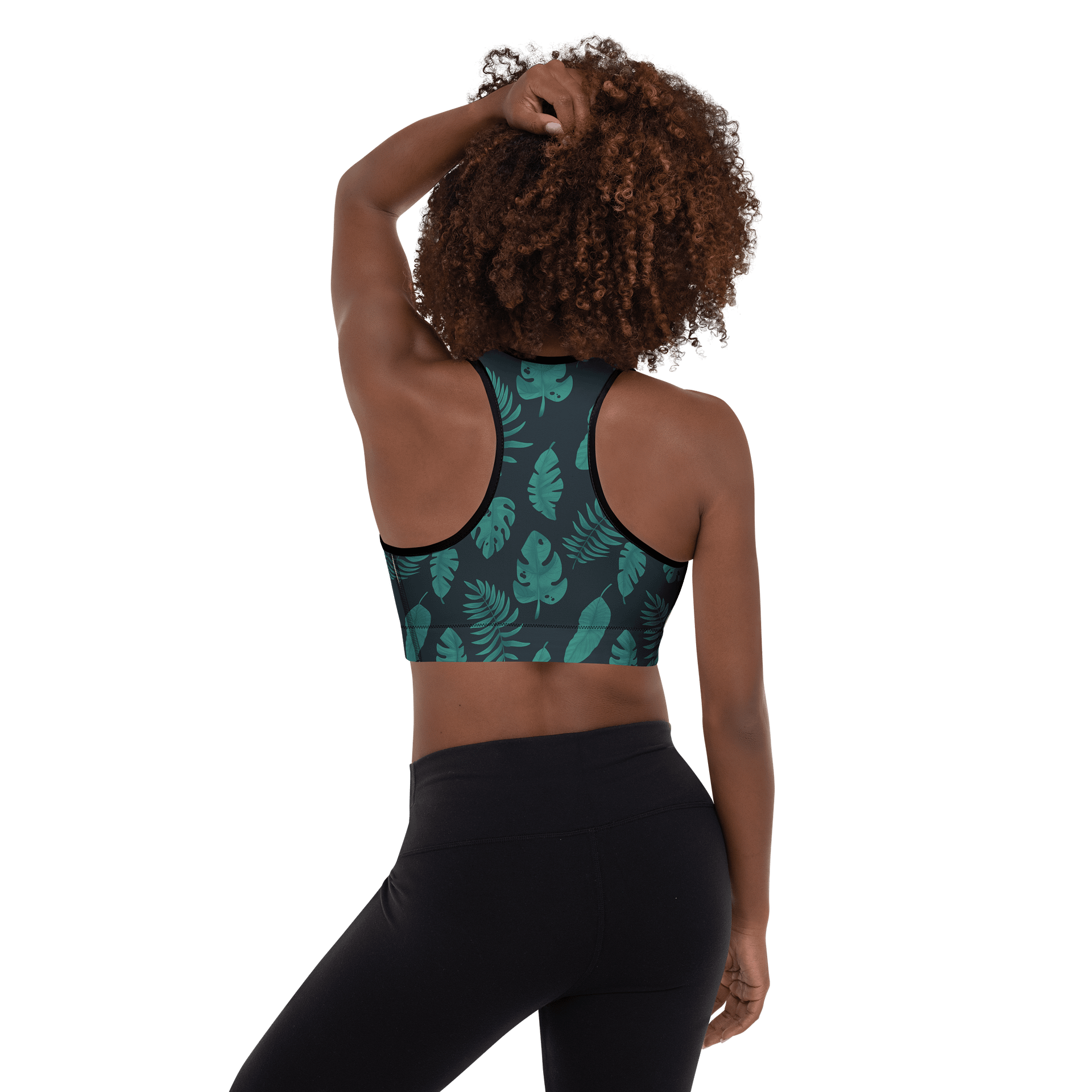 Tropical Monstera Sports Bra product image (2)