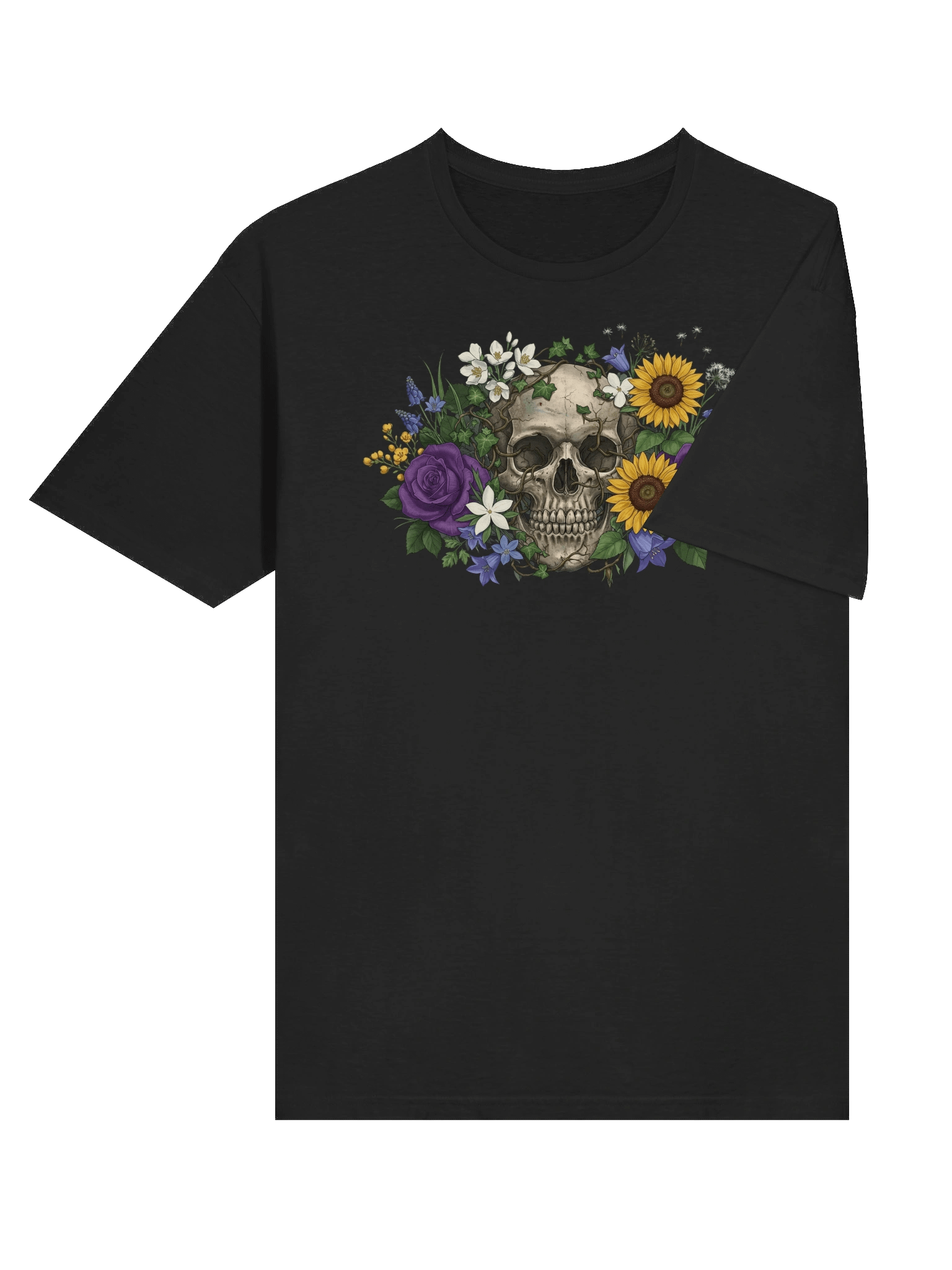 Memento Mori Floral Skull T-Shirt product image (7)