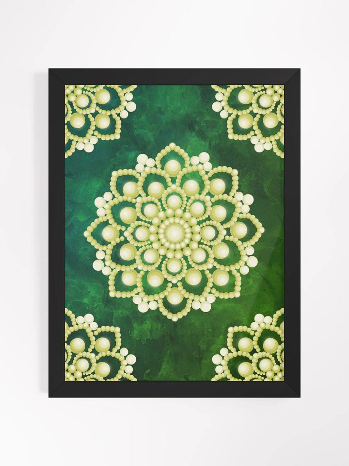 Yellow Flower Mandala Framed High-Quality Matte Poster product image (1)