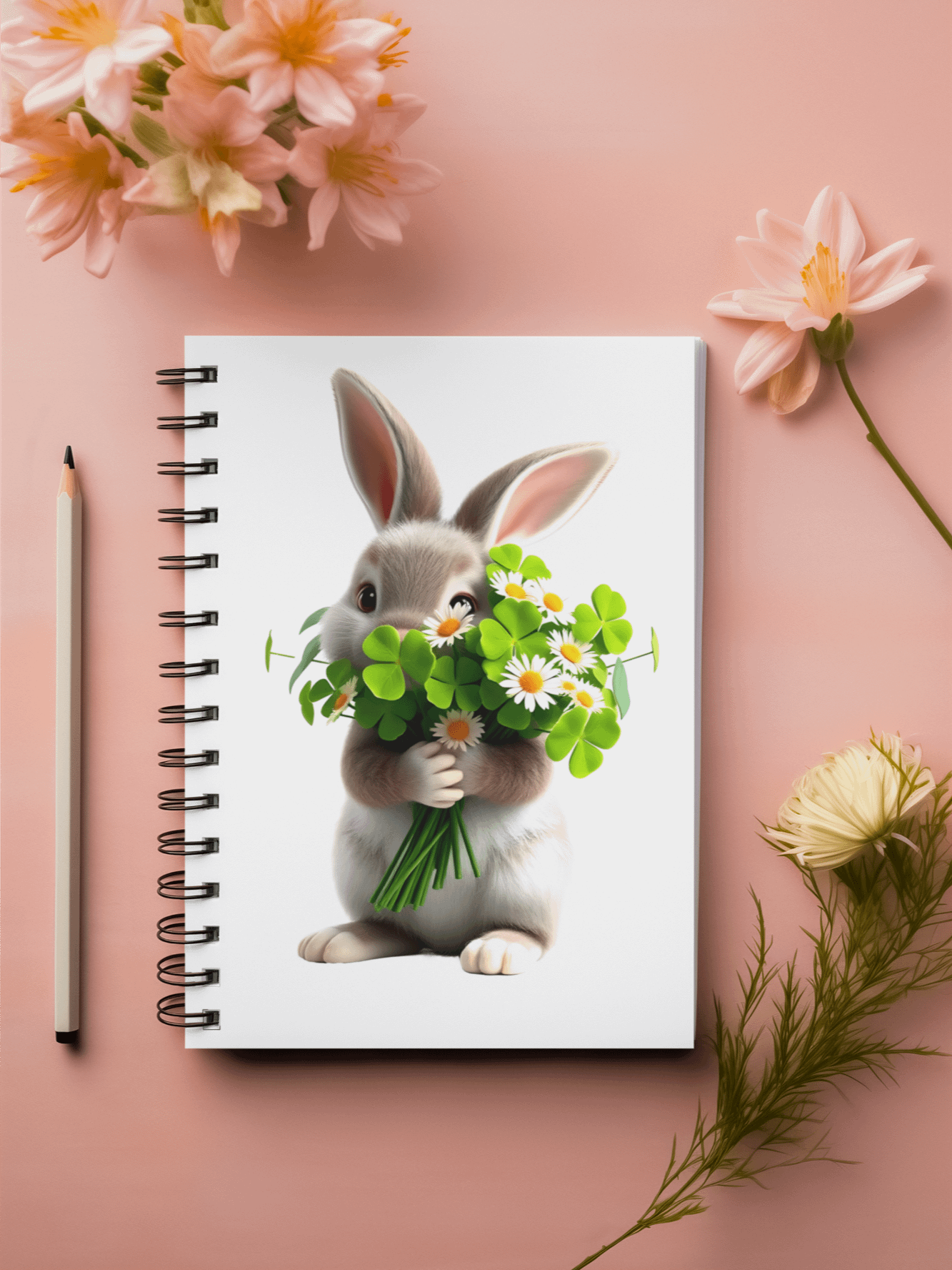 Little Lucky Bunny Spiral Notebook product image (1)
