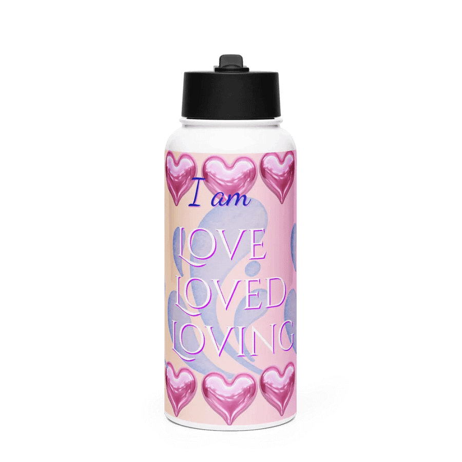 I Am Love Stainless Steel affirmations Water Bottle for health conscious ladies and gents product image (1)
