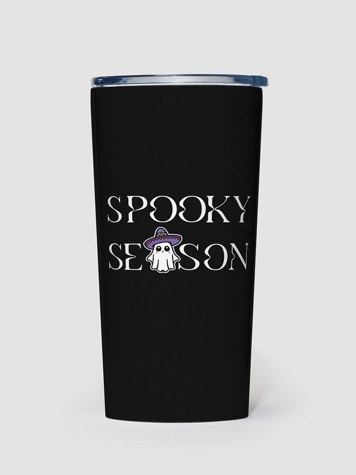 Spooky Season Sombrero Ghost Black 20oz Stainless Steel Tumbler product image (1)